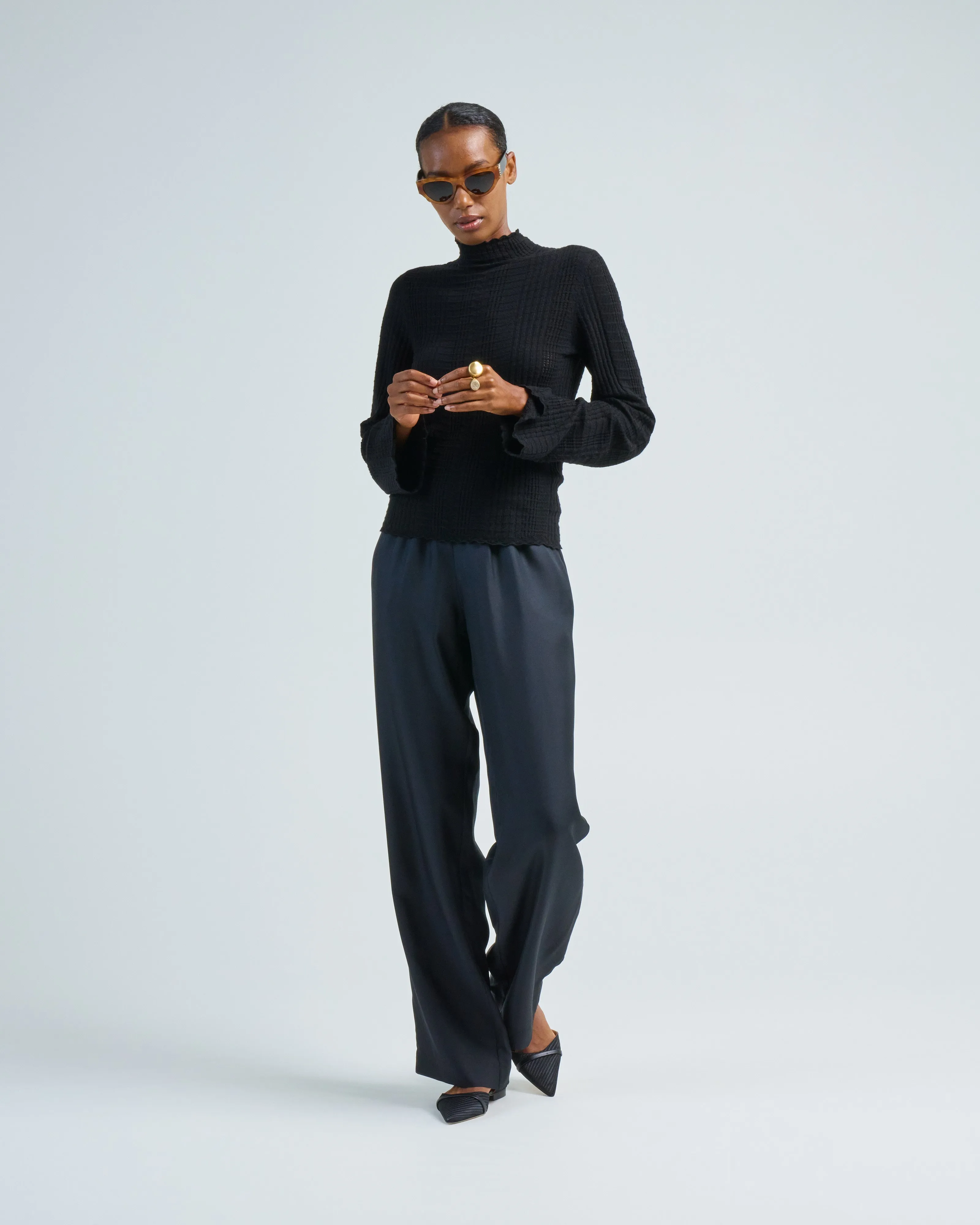 thin lace turtleneck