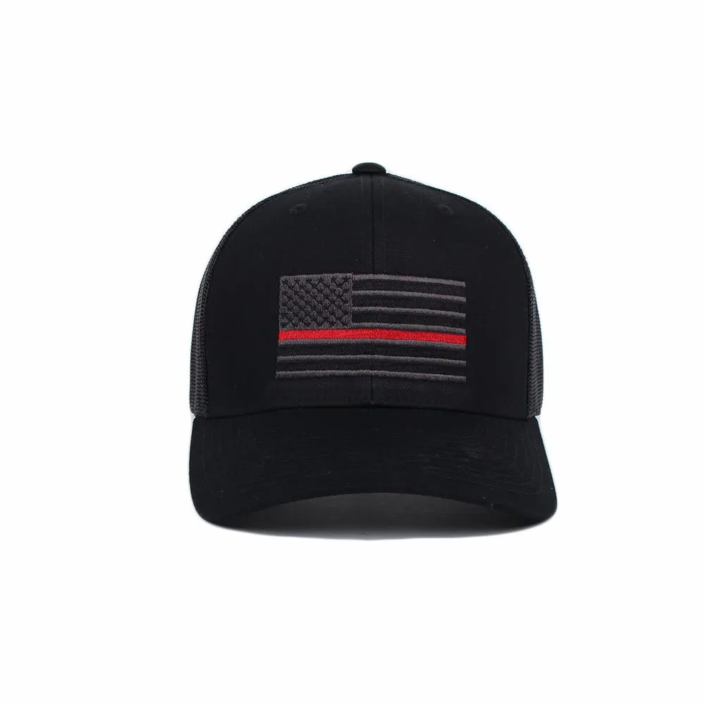 Thin Red Line American Flag Trucker