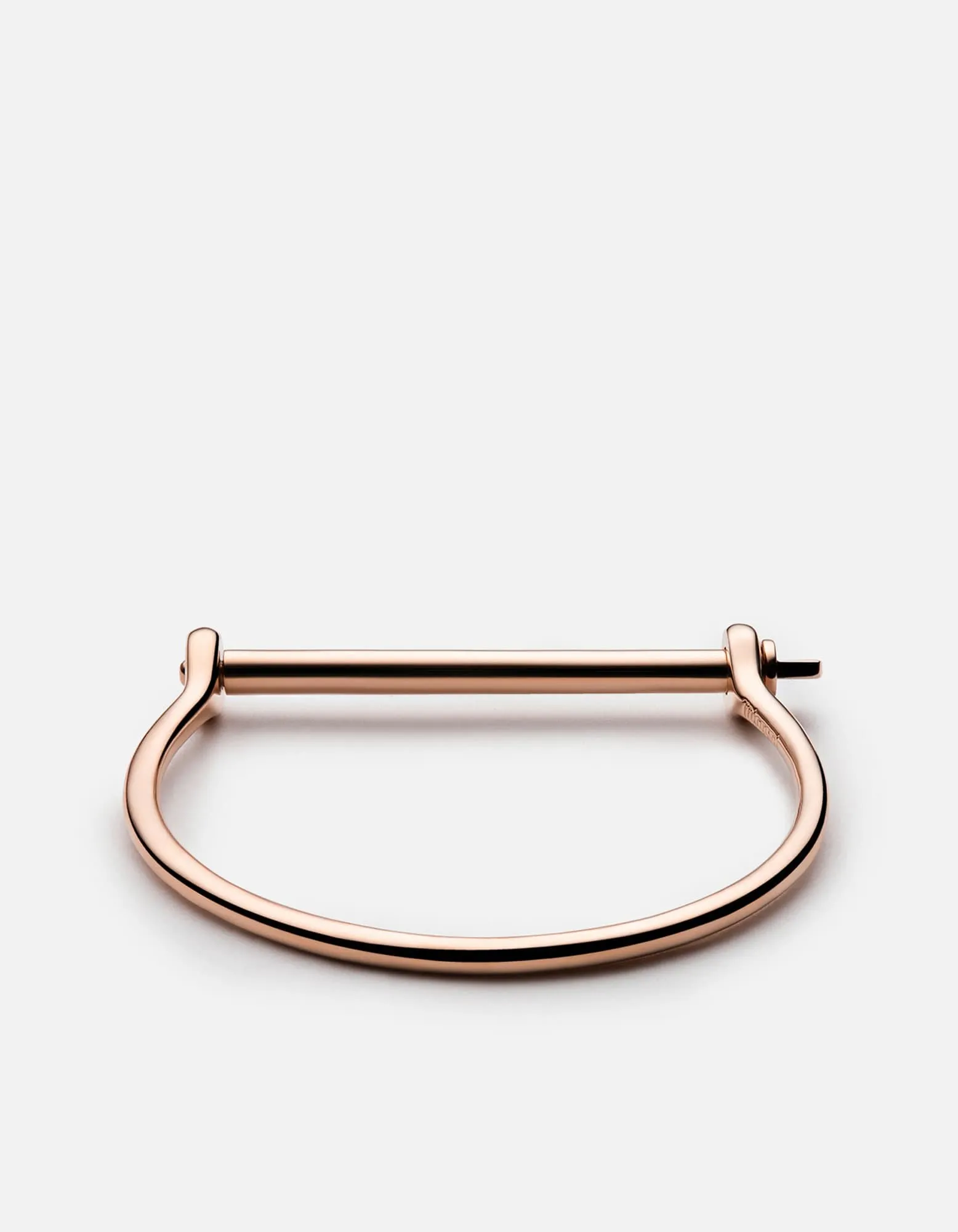 Thin Screw Cuff, 10k Rose