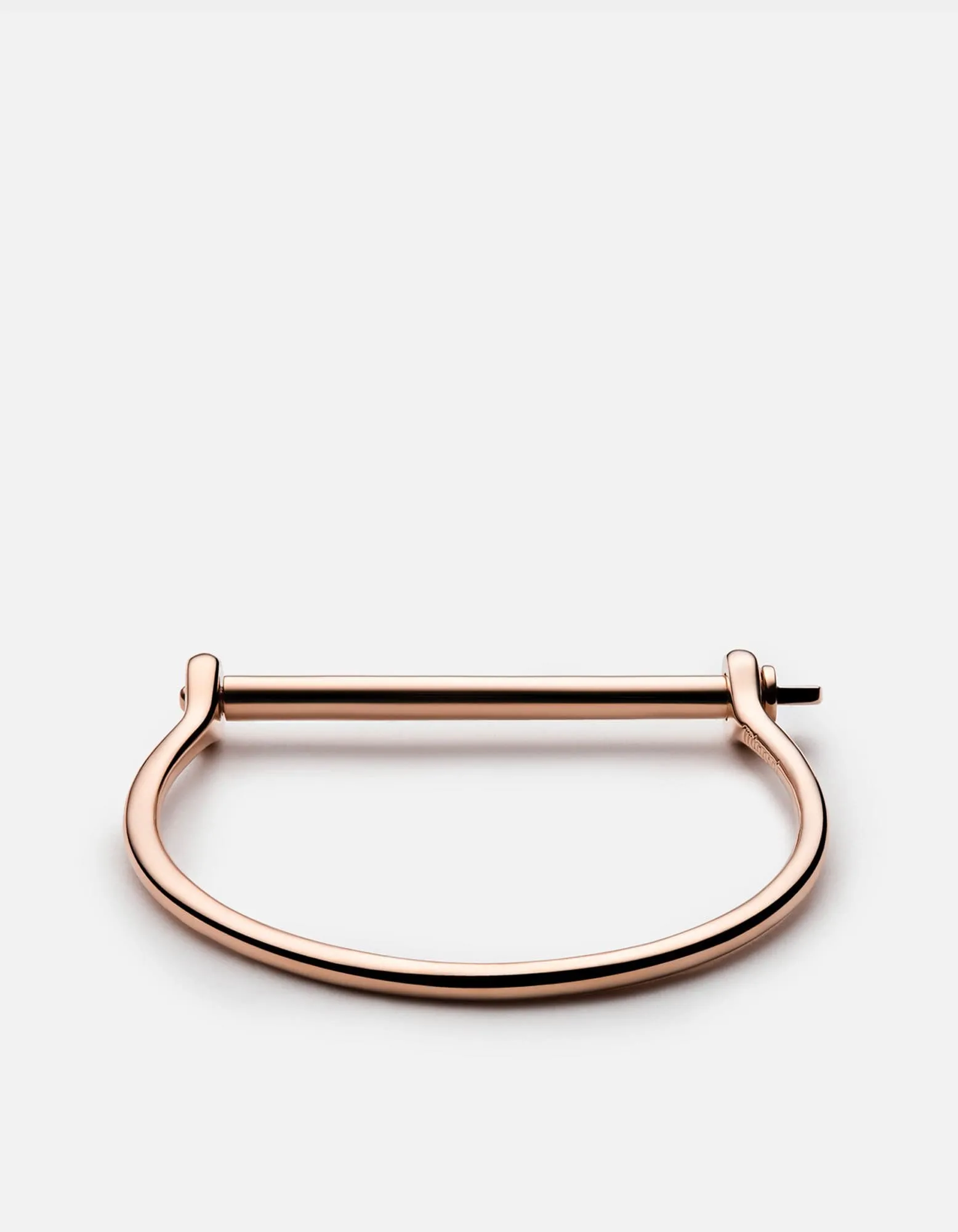 Thin Screw Cuff, 10k Rose