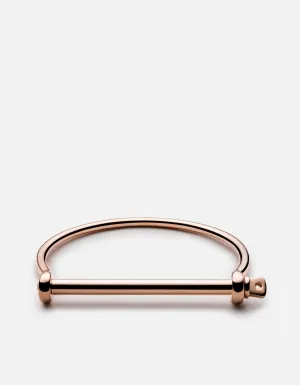 Thin Screw Cuff, 10k Rose