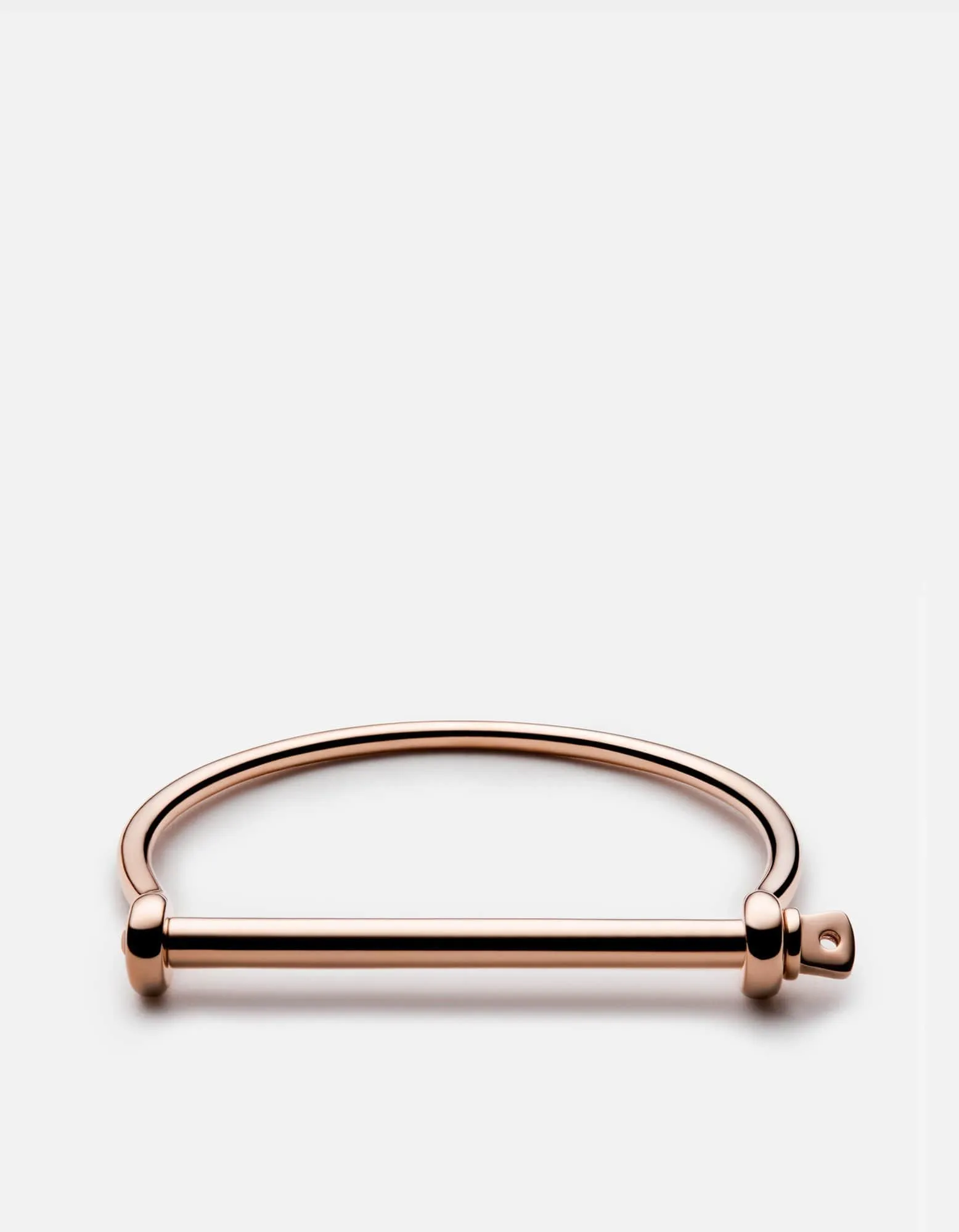 Thin Screw Cuff, 10k Rose