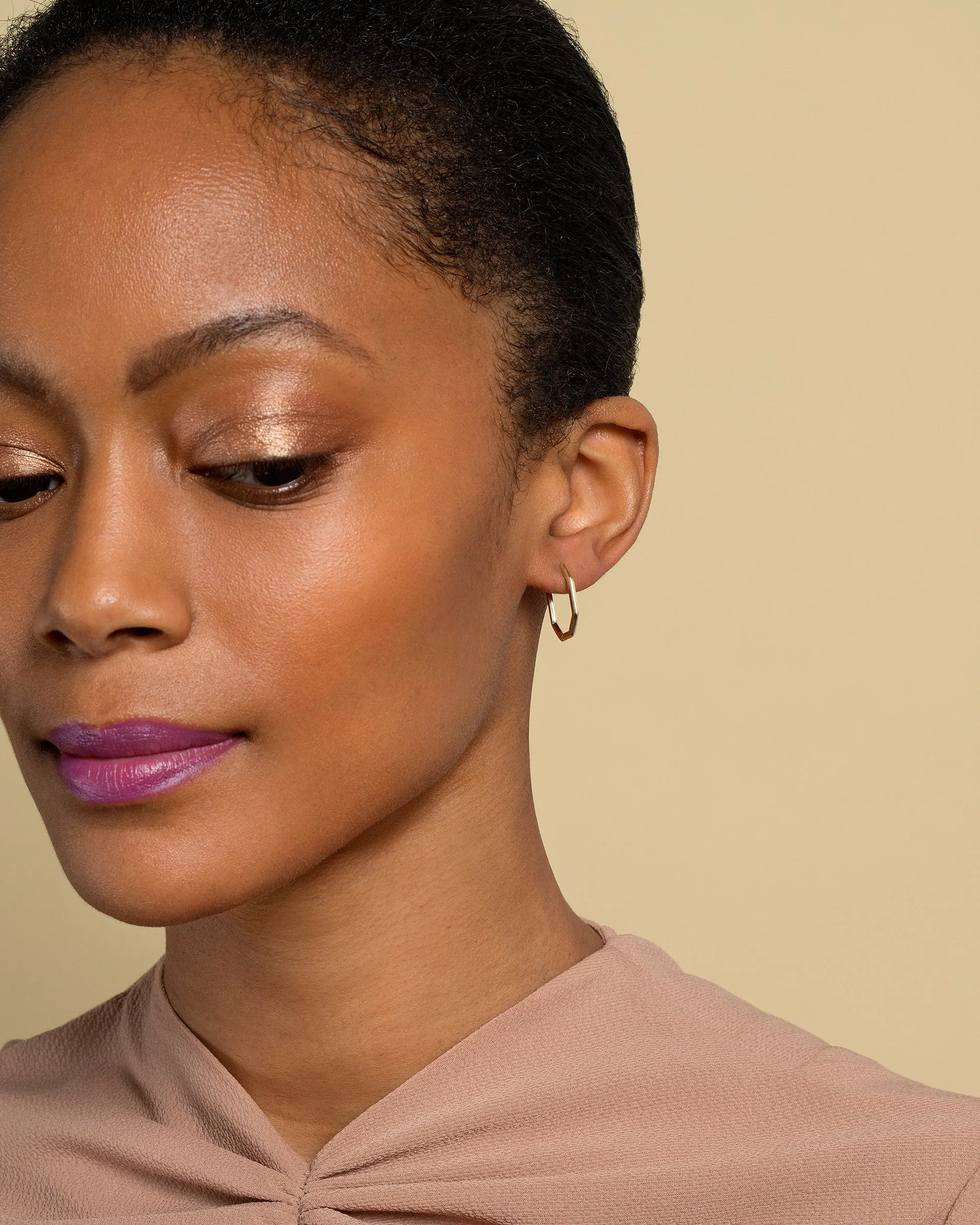 Thin Segmented Hoop Earrings