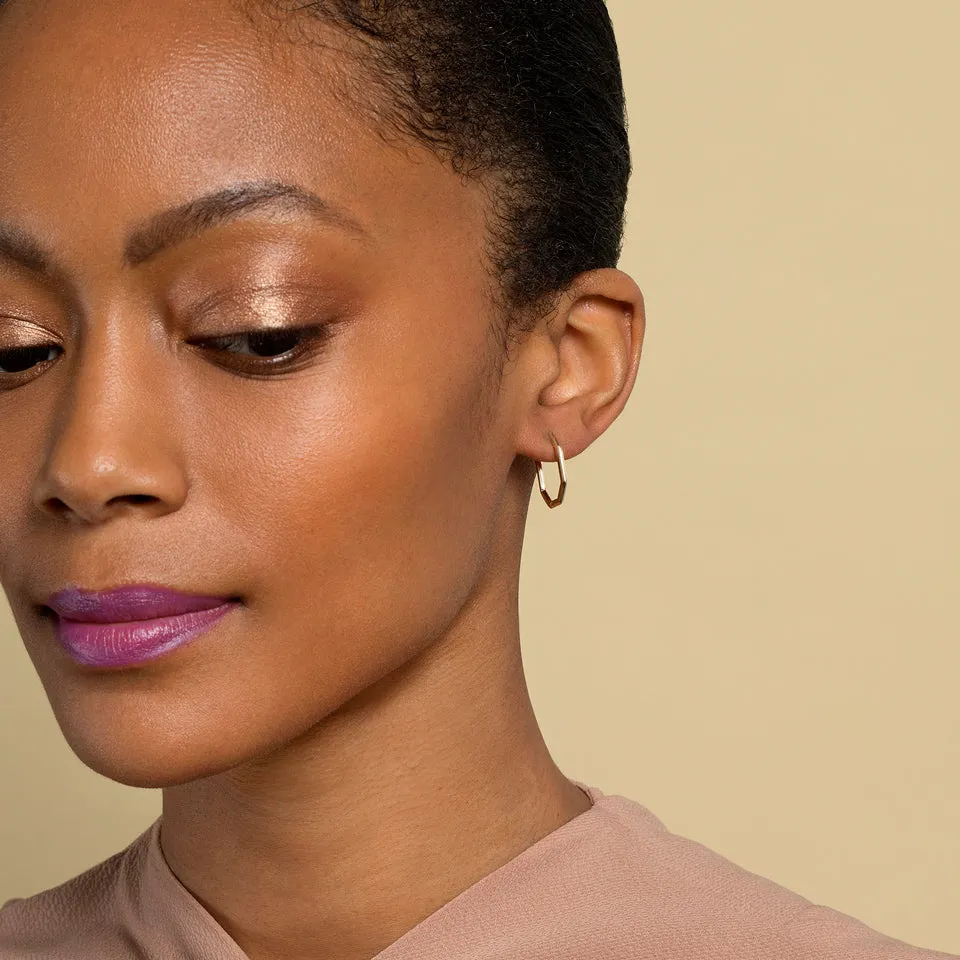 Thin Segmented Hoop Earrings