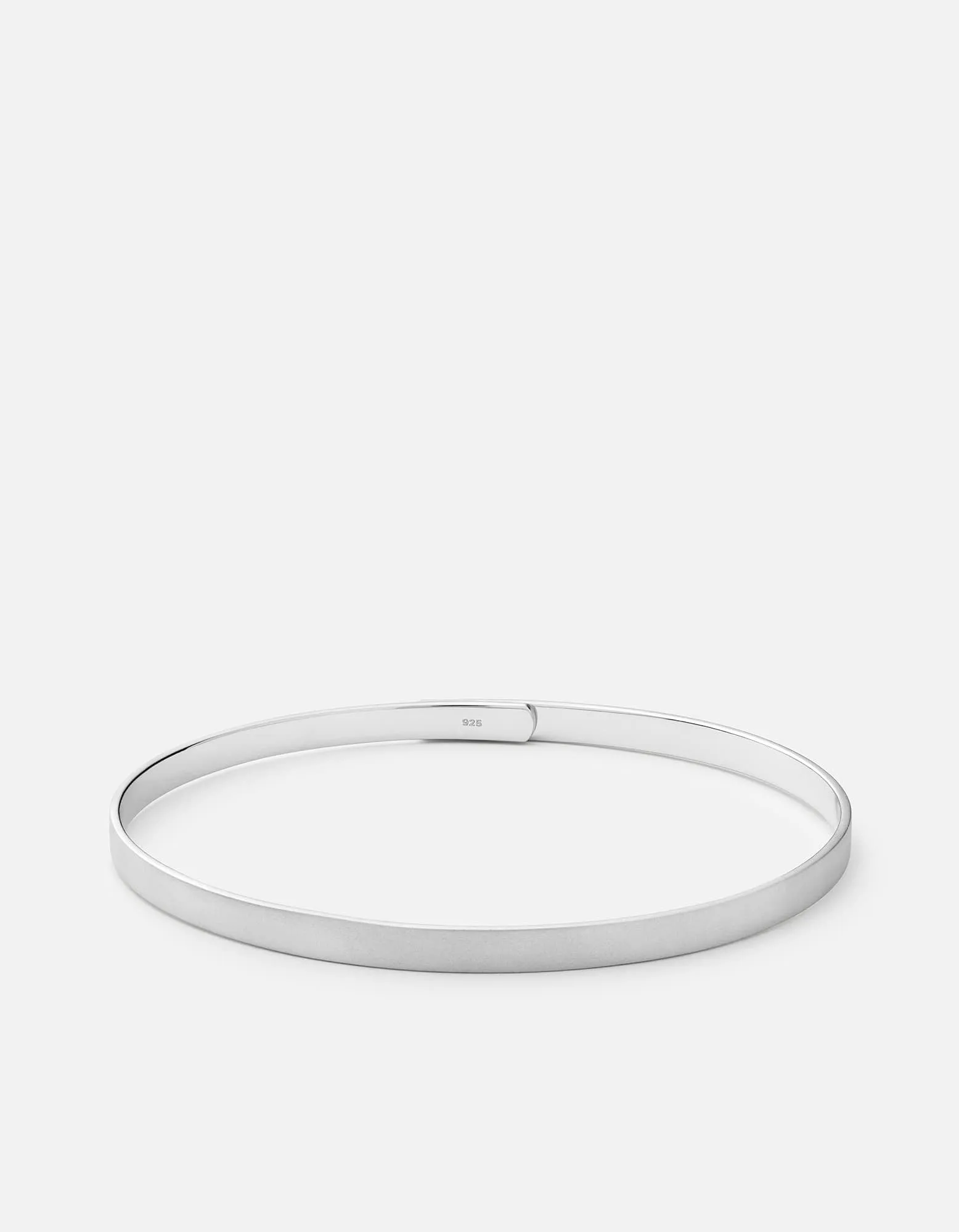 Thin Standard Cuff, Matte Silver