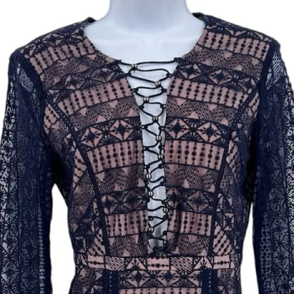 TJD The Jetset Diaries Eden Midnight Mini Dress Size Small