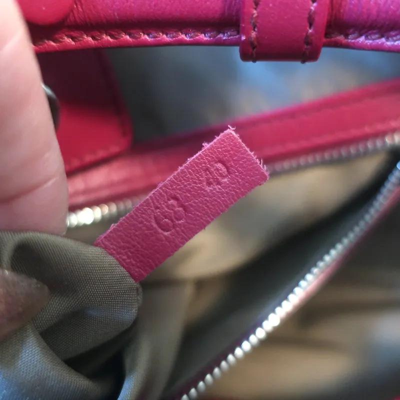 Tod's Joy Small Flap Hobo Raspberry Suede & Leather Shoulder Bag
