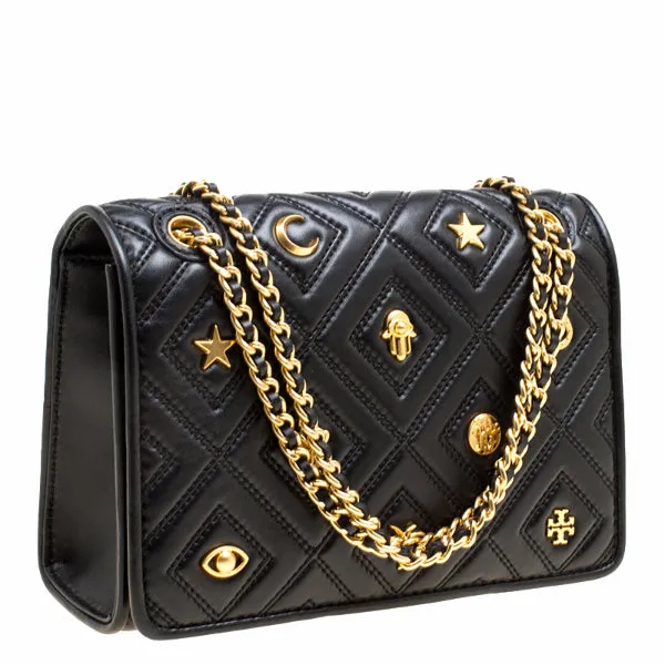 Tory Burch Fleming Charm Black Small Bag - 44613