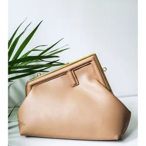 Trapezoid F Clutch Handbag