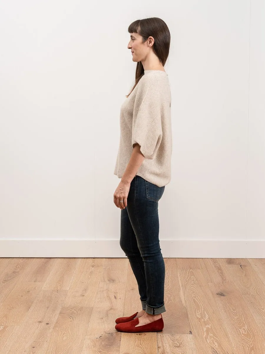 tri-panel pullover - oatmeal