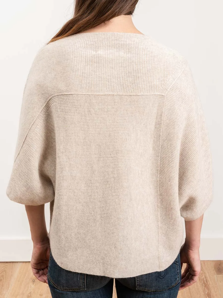 tri-panel pullover - oatmeal