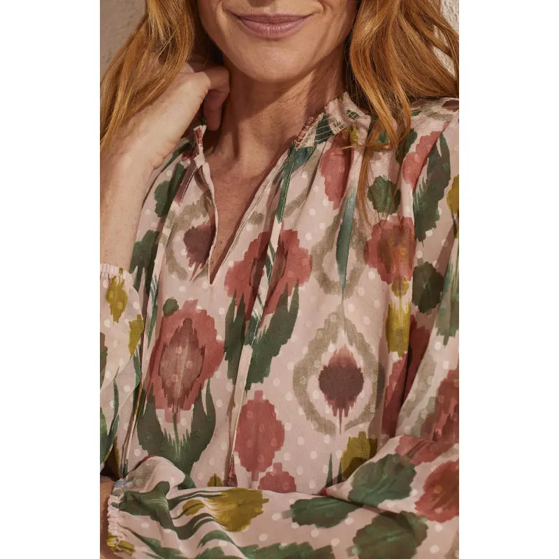 Tribal Puff Sleeve Blouse