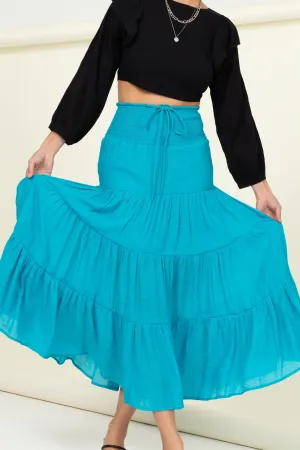 Turquoise Maxi Skirt