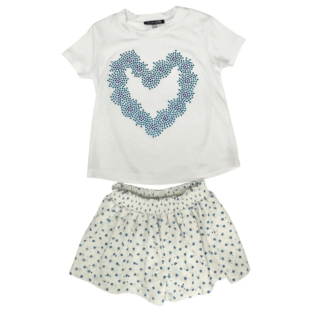 Tweenstyle by Stoopher Daisy Heart Stones S/S Tee