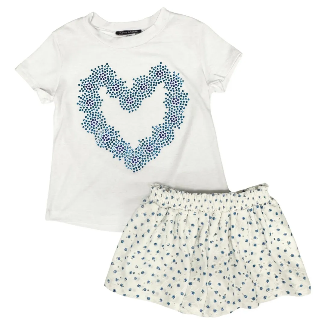 Tweenstyle by Stoopher Daisy Heart Stones S/S Tee