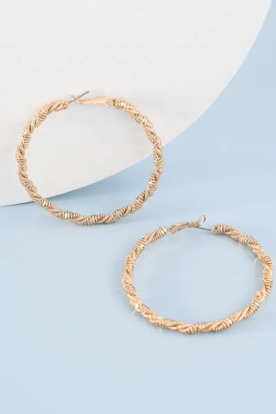 TWISTED WIRE HOOP EARRINGS