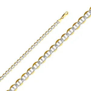 Two-tone Solid Flat Marine Gucci Bracelet (14K)