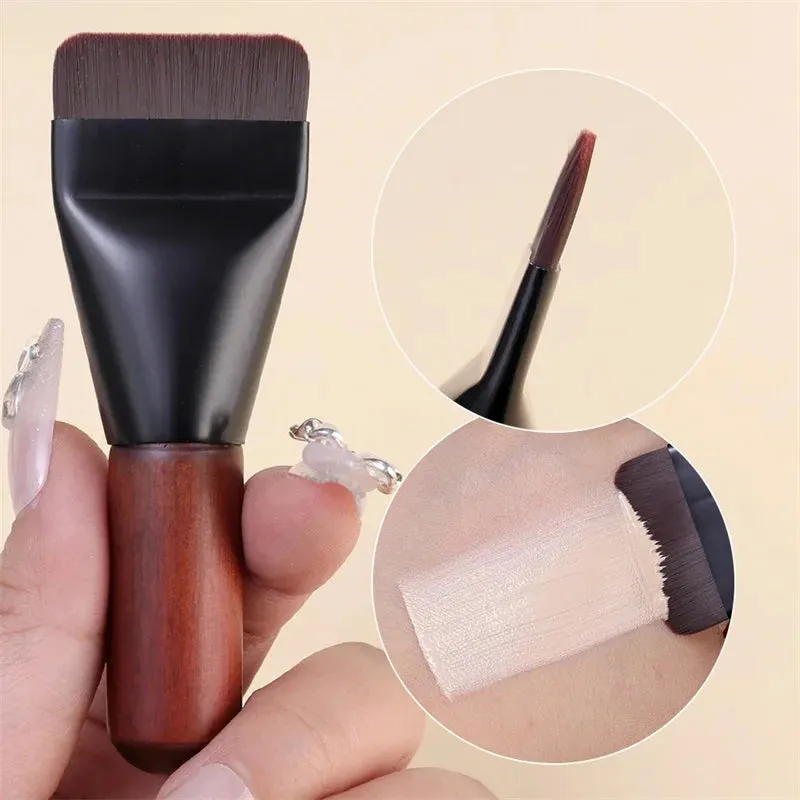 Ultra Thin Flat Head Foundation & Cream Makeup Brushes