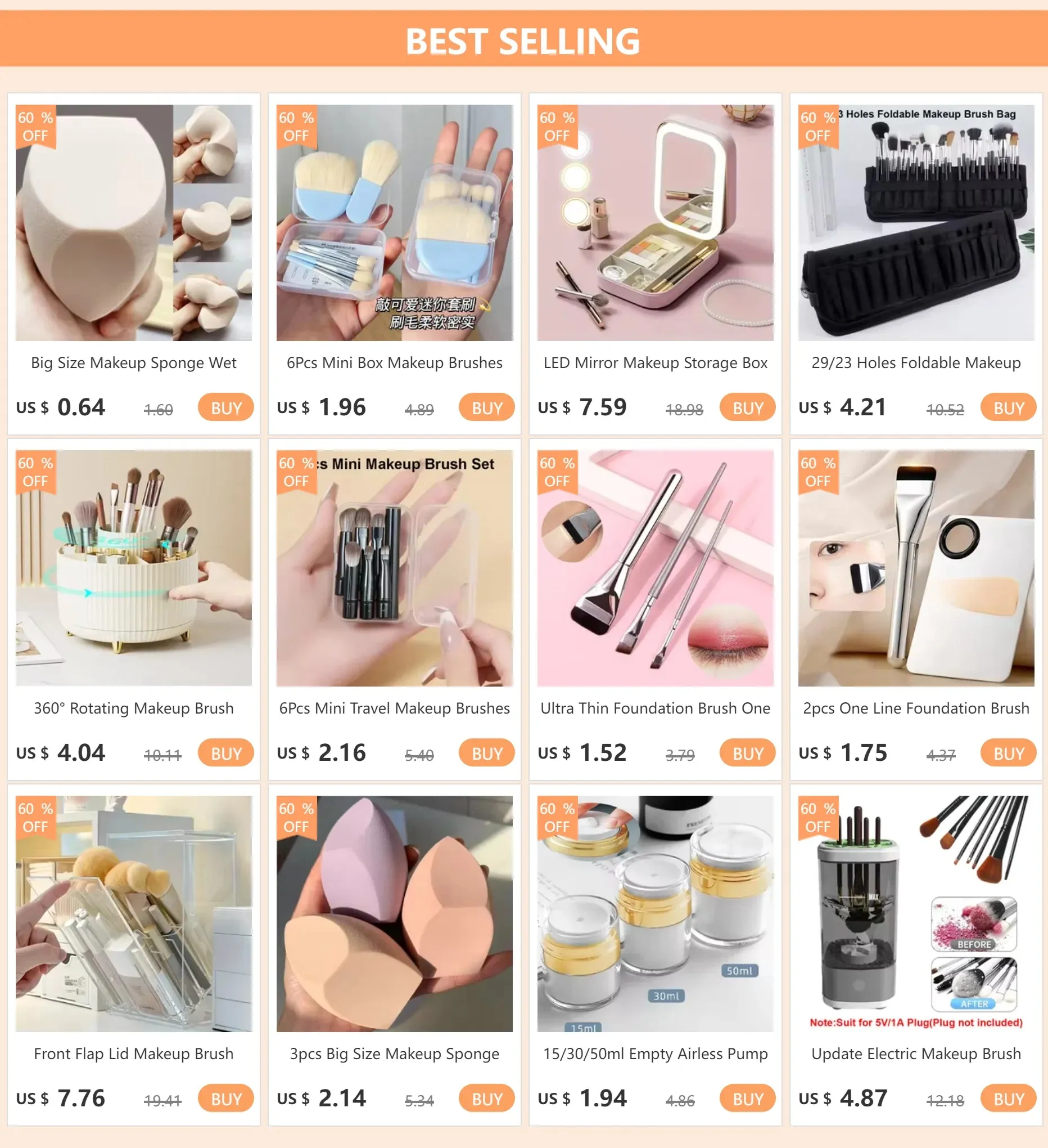 Ultra Thin Flat Head Foundation & Cream Makeup Brushes
