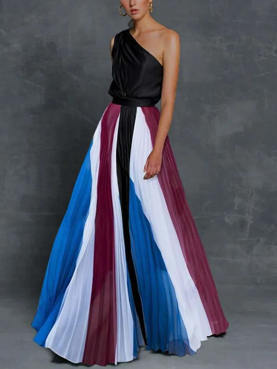 Vacation Sexy Off Shoulder Print Maxi Dress