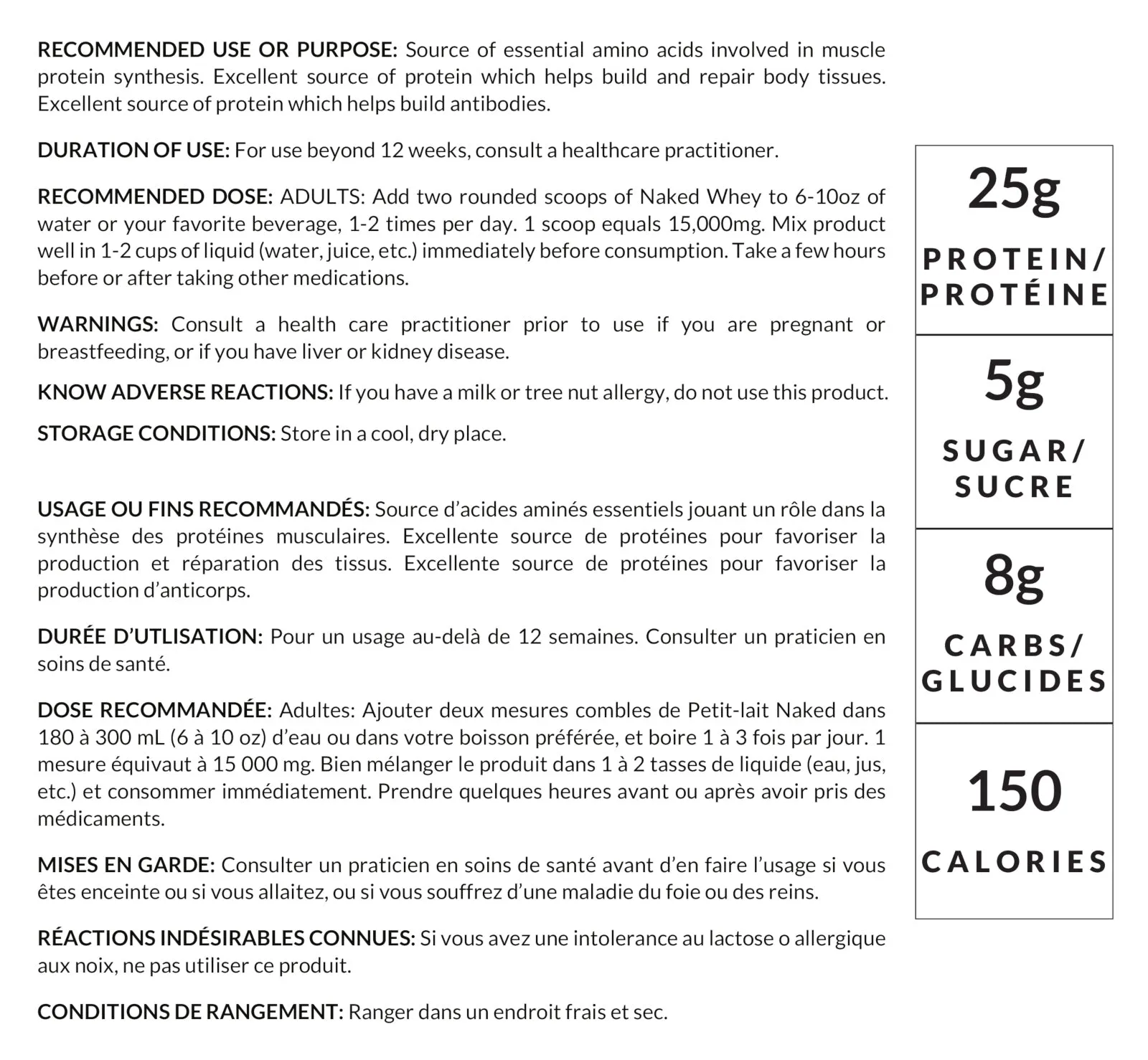 Vanilla Whey Protein Powder | Naked Vanilla Whey - 5LB