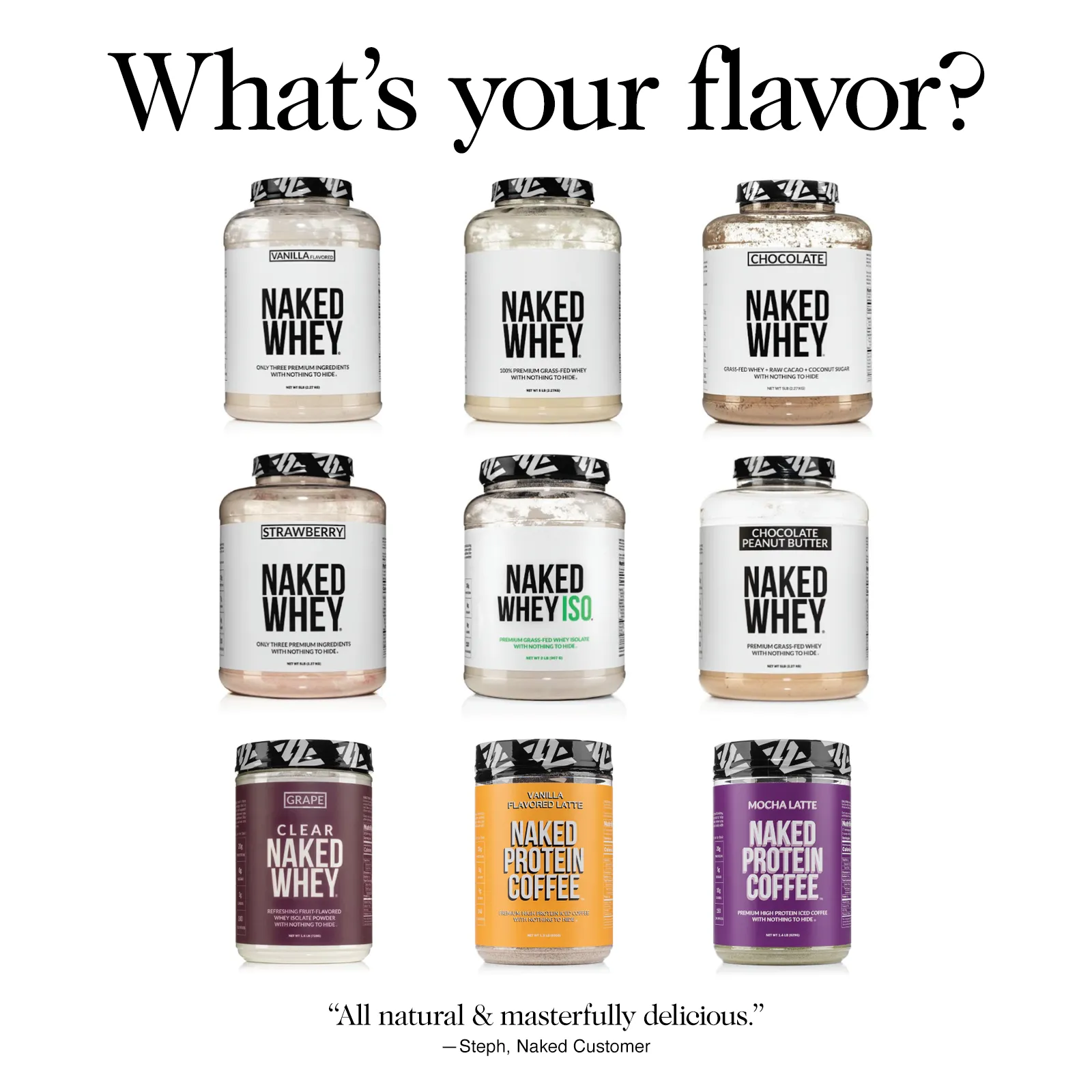 Vanilla Whey Protein Powder | Naked Vanilla Whey - 5LB