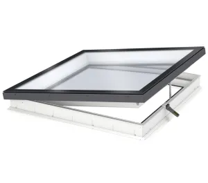 VELUX CVU 090090 S06Q SOLAR Powered Flat Glass Rooflight Package 90 x 90cm (Including CVU Double Glazed Base & ISU Flat Glass Top Cover)