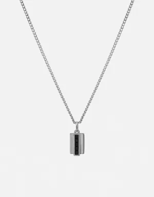 Vertigo Onyx Necklace, Sterling Silver