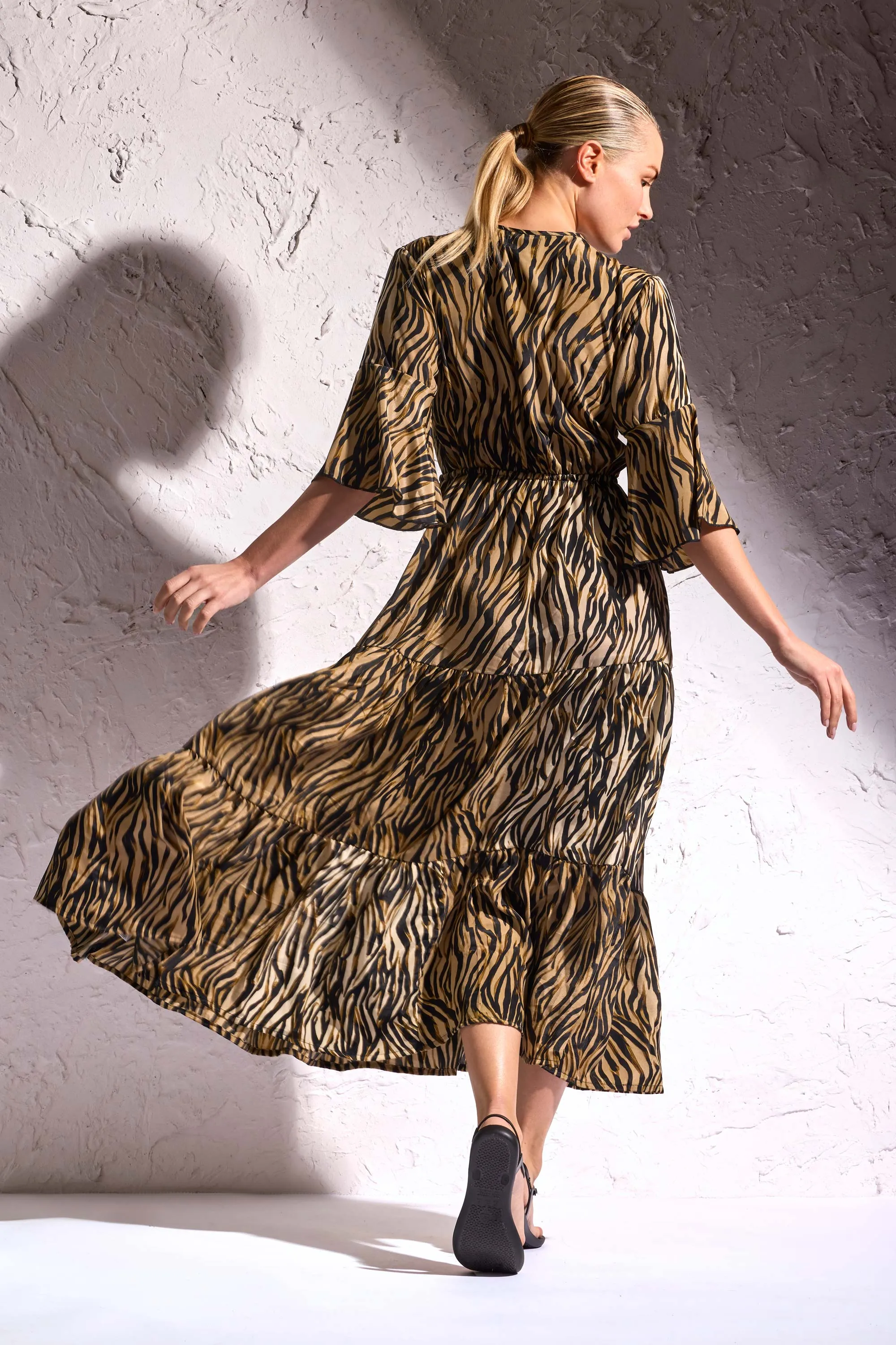 Vestito lungo animalier Maya
