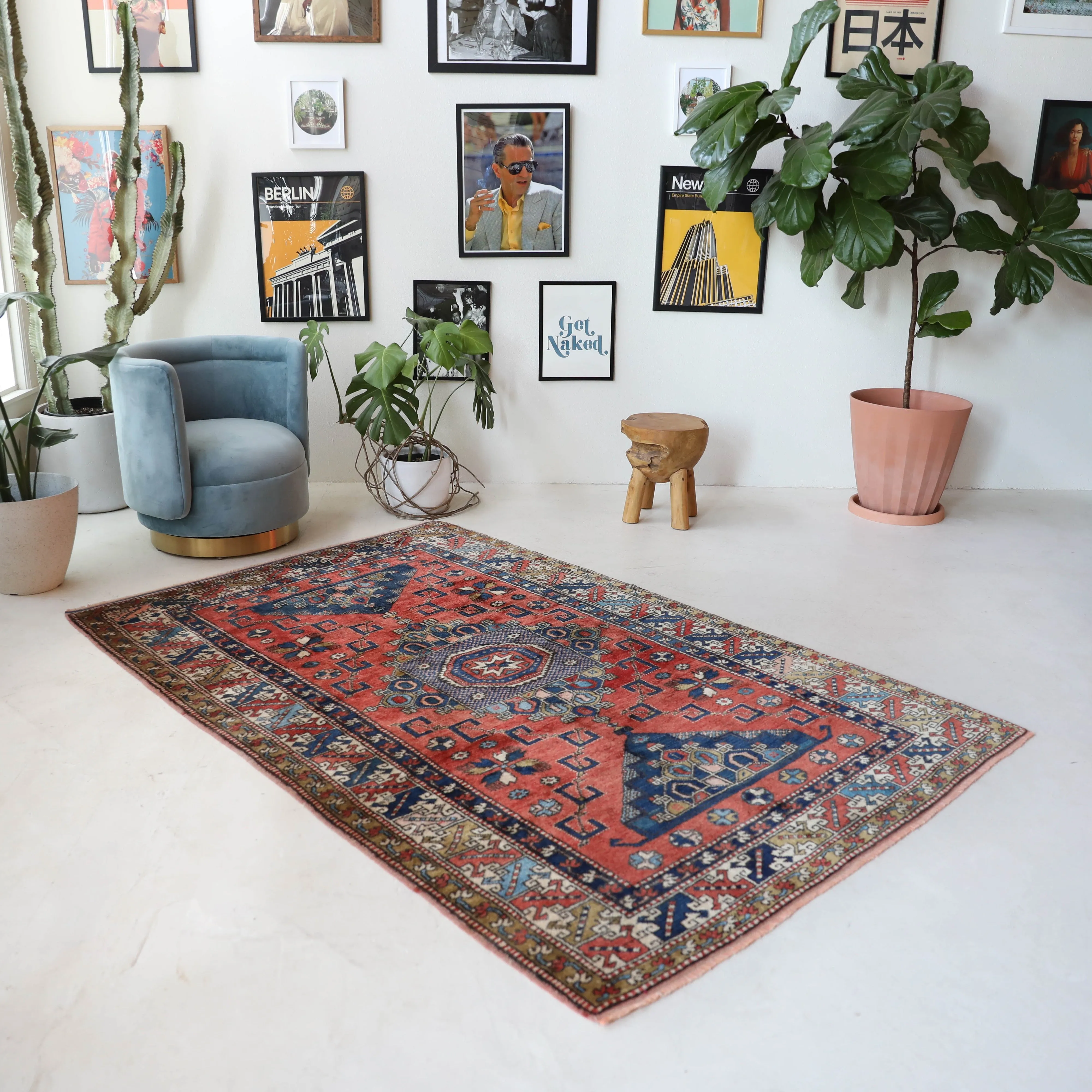 Vintage Canakkale Ayvacik Rug 5'3"x7'11"