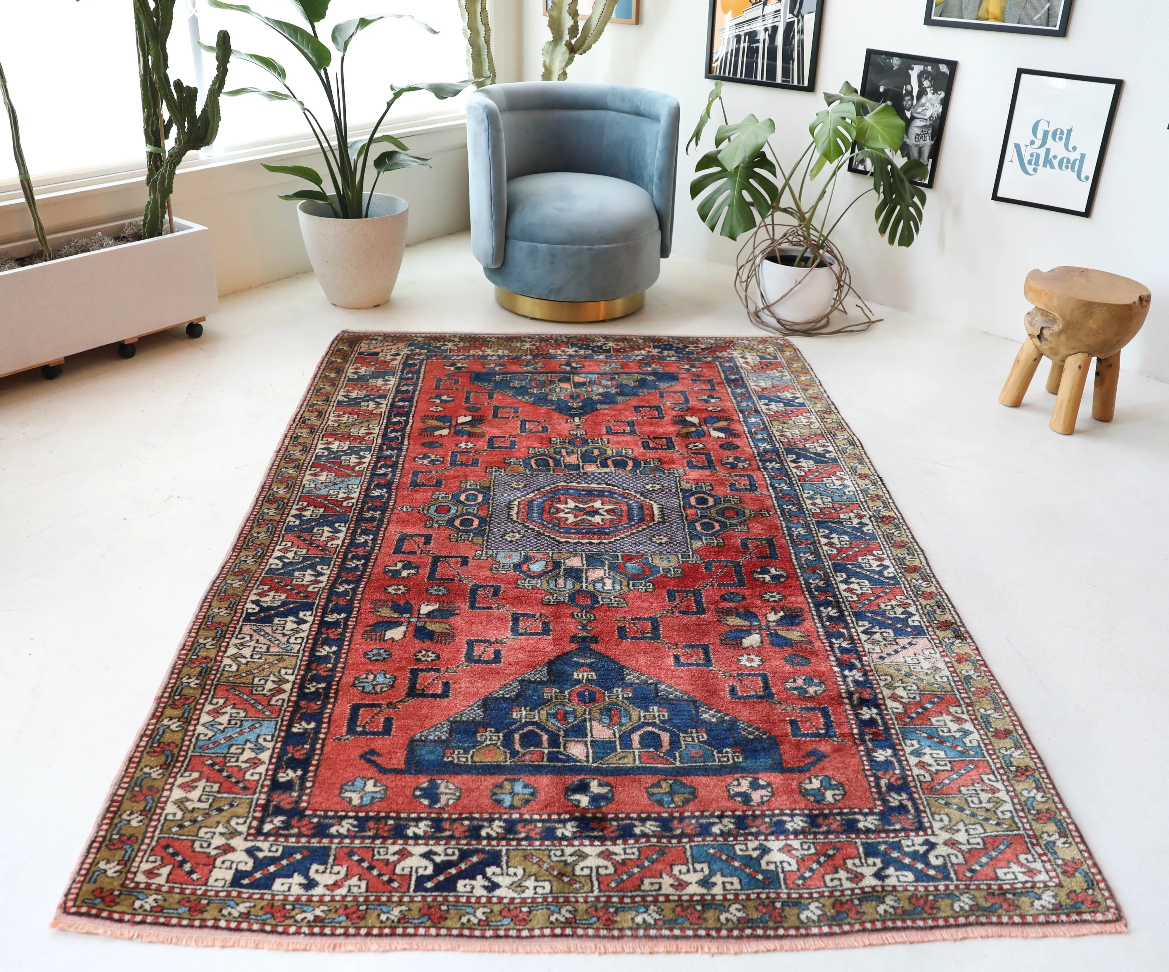 Vintage Canakkale Ayvacik Rug 5'3"x7'11"