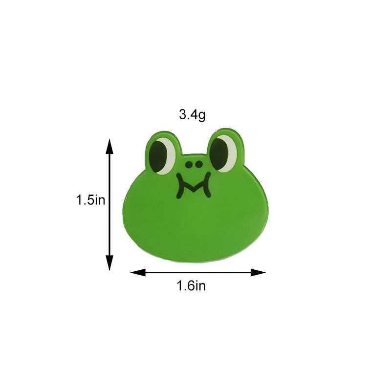 Vintage Green Frog Enamel Pins