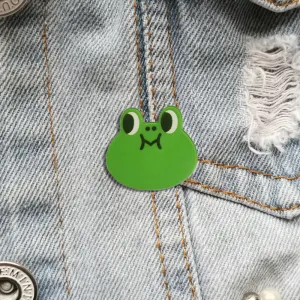 Vintage Green Frog Enamel Pins