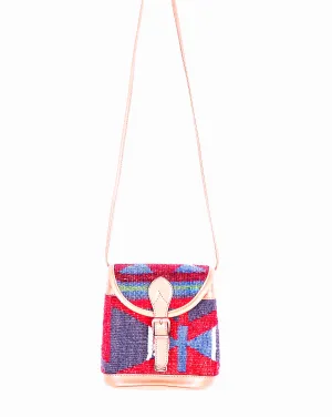 Vintage Kilim Handbag - Tan Leather