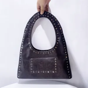 Vintage Luxe Vegan Studded Tote