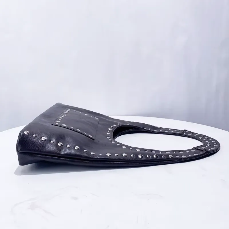 Vintage Luxe Vegan Studded Tote