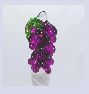 Violet Grapes Hand Crafted Bottle Stopper