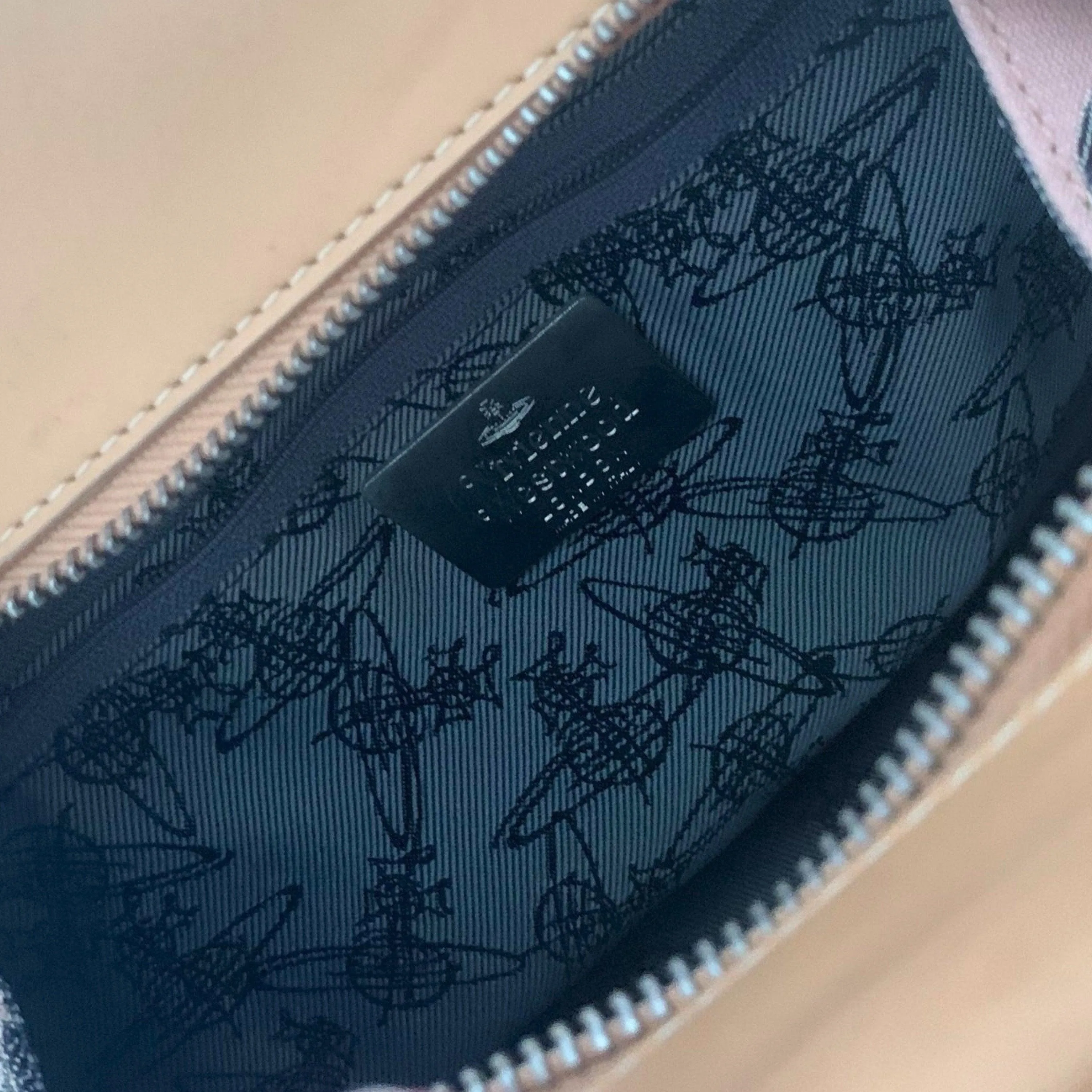 Vivienne Westwood Peach Logo Top Handle Bag