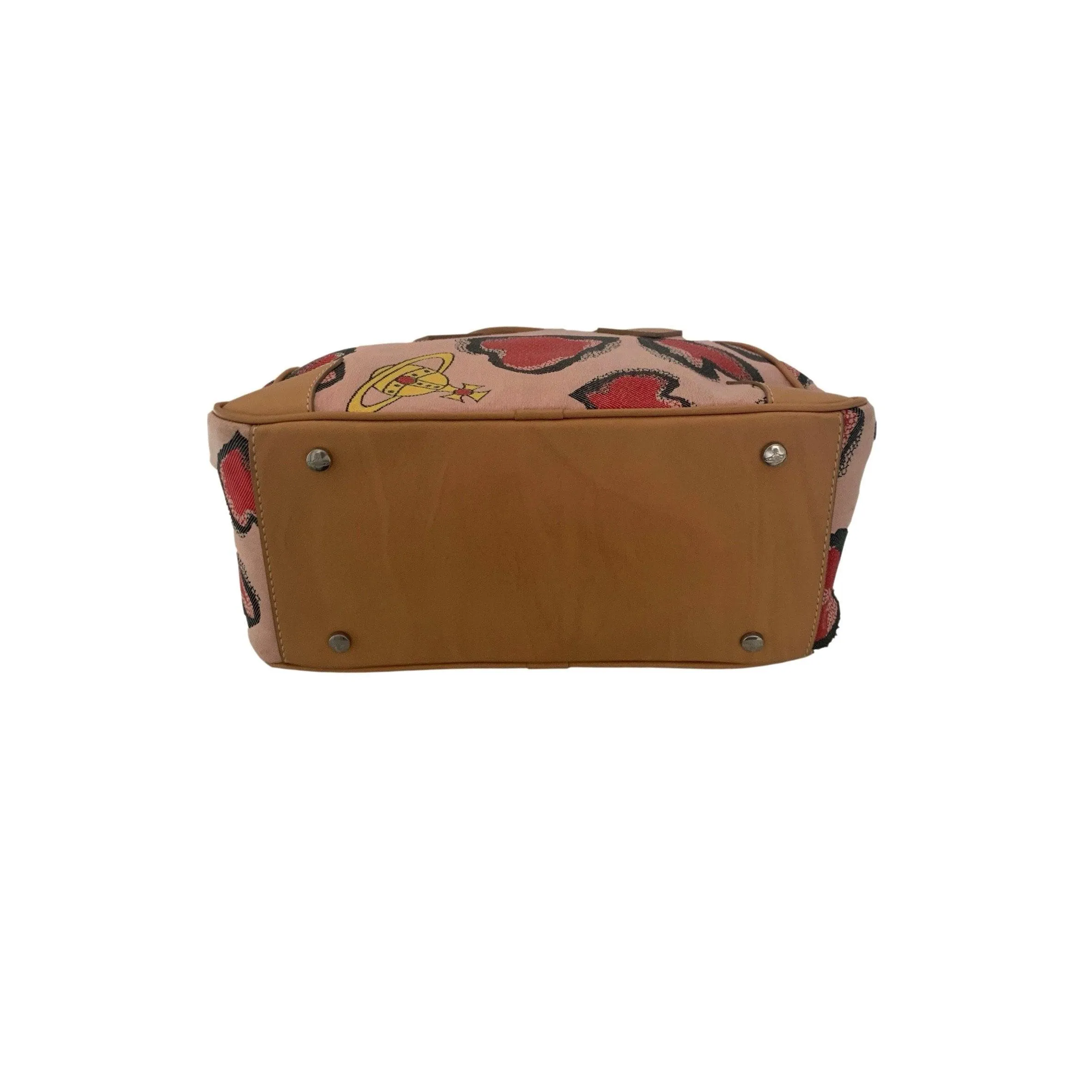 Vivienne Westwood Peach Logo Top Handle Bag