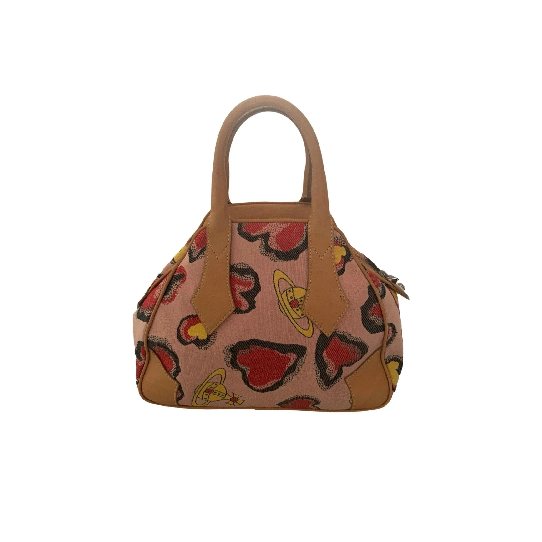 Vivienne Westwood Peach Logo Top Handle Bag