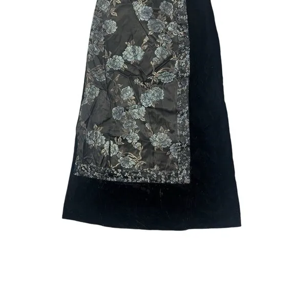 Vtg Jessica McClintock Maxi Skirt Fairy Whimsigoth Dark Romantic Velvet Small 6