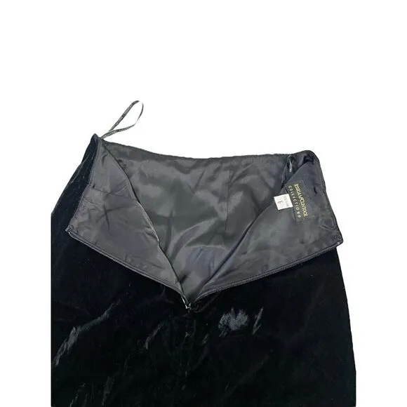 Vtg Jessica McClintock Maxi Skirt Fairy Whimsigoth Dark Romantic Velvet Small 6
