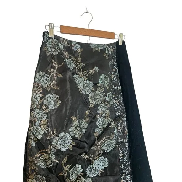 Vtg Jessica McClintock Maxi Skirt Fairy Whimsigoth Dark Romantic Velvet Small 6