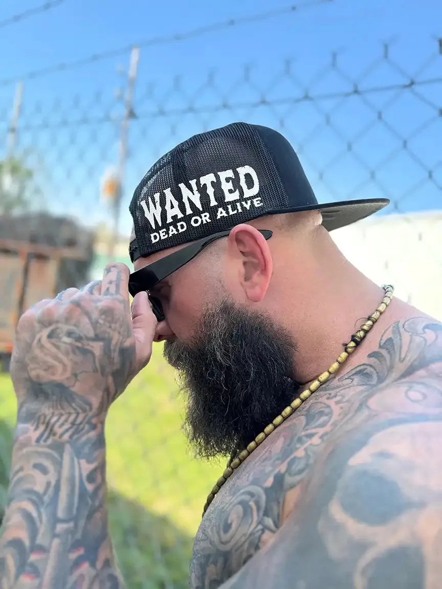 WANTED SIDE STYLE  BLACK HAT