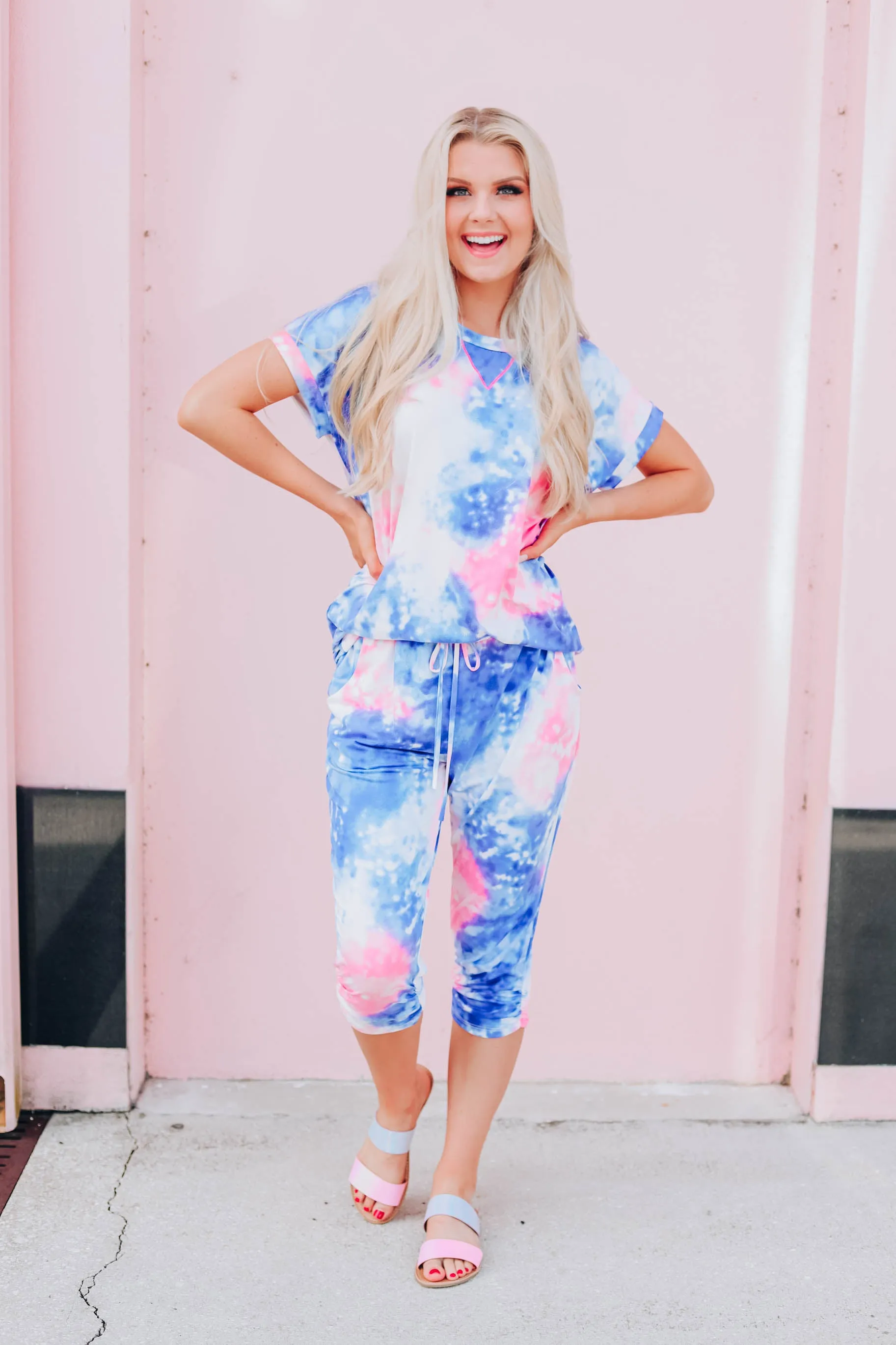 Water Color Jogger Set - Blue