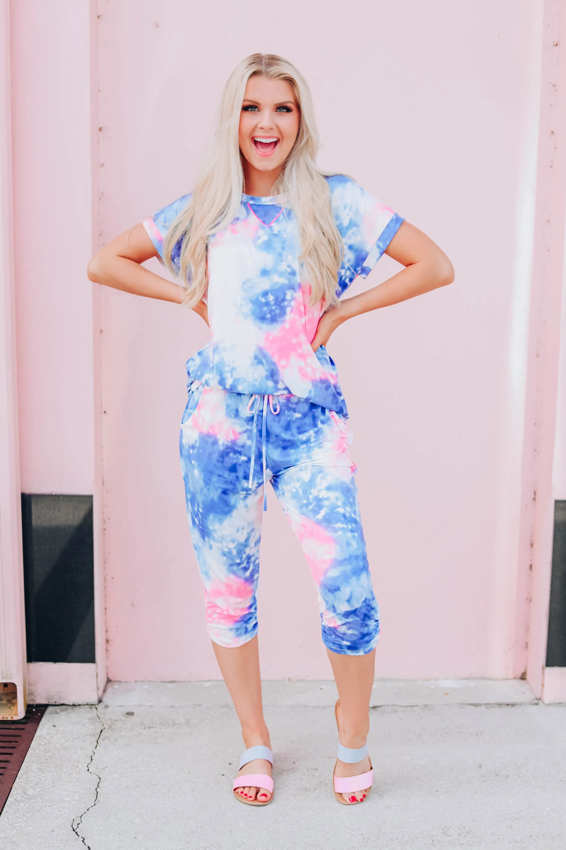 Water Color Jogger Set - Blue