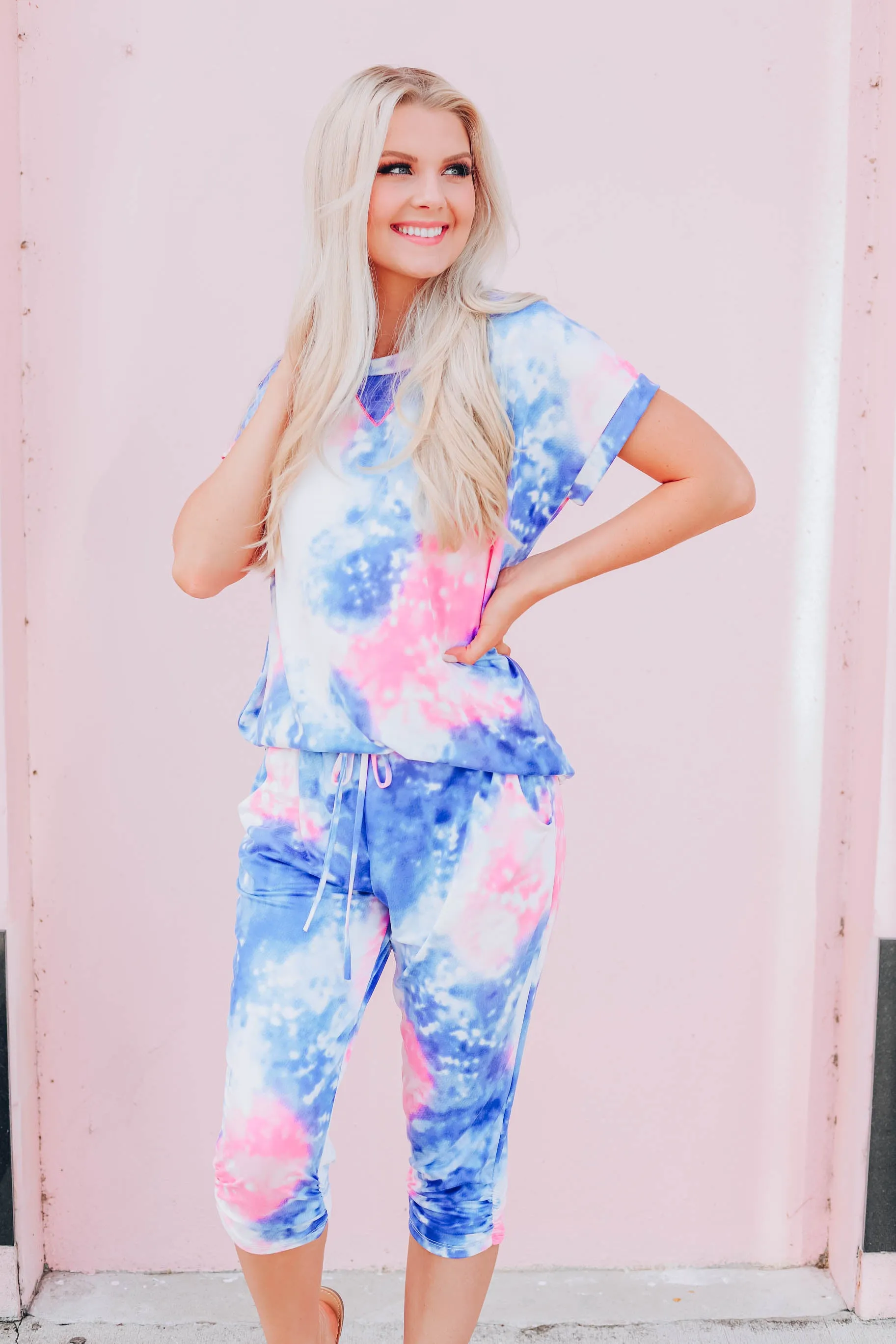 Water Color Jogger Set - Blue
