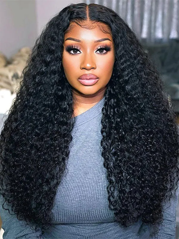 Wavymy Upgrade Water Wave No Leave Out V Part Wig Human Hair Wear Go Glueless V Part Wig For Women 180% Density