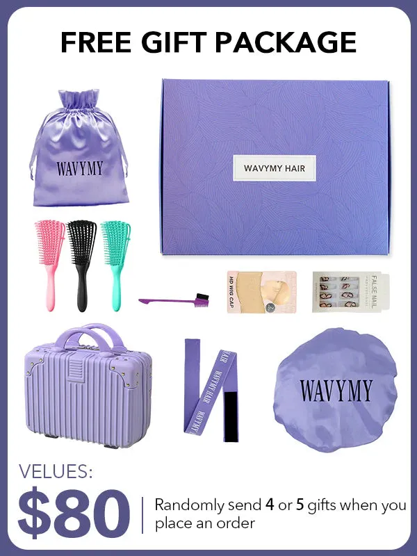 Wavymy Upgrade Water Wave No Leave Out V Part Wig Human Hair Wear Go Glueless V Part Wig For Women 180% Density