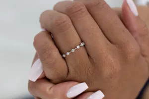 WB0190M ~ MOISSANITE STEM WEDDING BAND